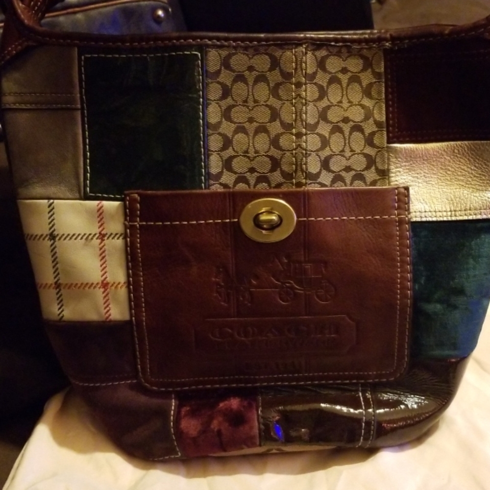 Coach Holiday Patchwork bag